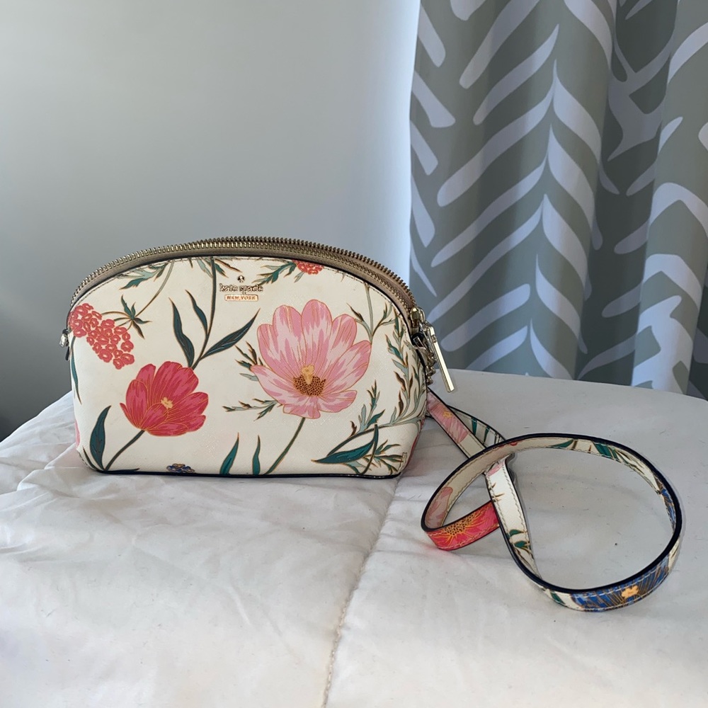Kate Spade White Floral Crossbody Bag